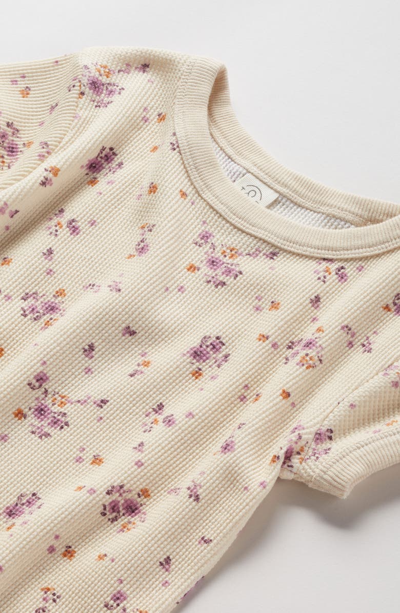 Treasure & Bond Kids' Waffle Thermal T-Shirt, Alternate, color, Beige Angora Kacy Floral