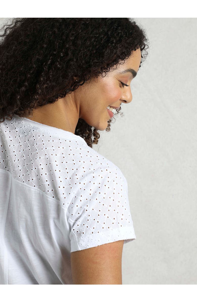 Weird Fish Pernille Cutaway T-Shirt, Alternate, color, White