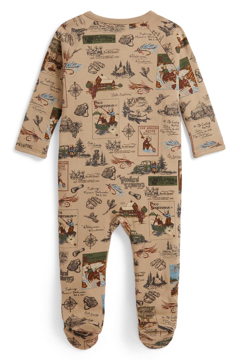 Kids' Wilderness Scout Bear Print Footie, Alternate, color, WILDERNESS SCOUT BABY BEAR