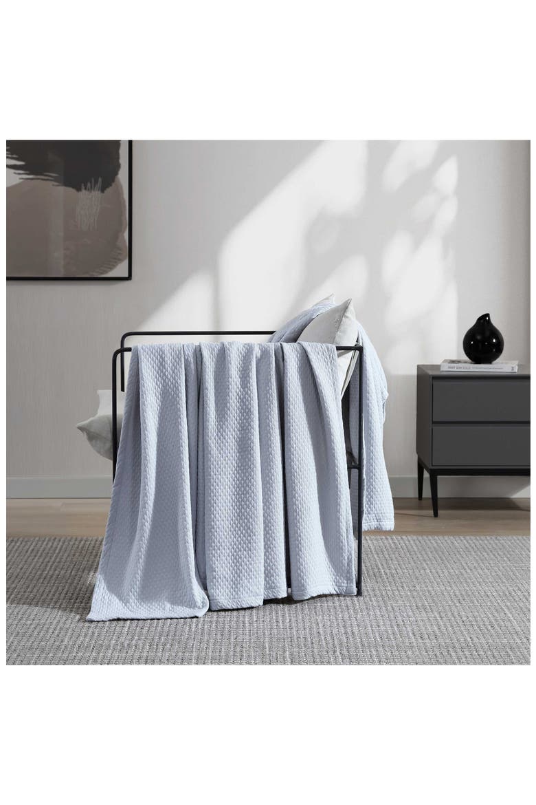 Matelassé Cotton Jacquard Blanket, Alternate, color, LIGHT GREY