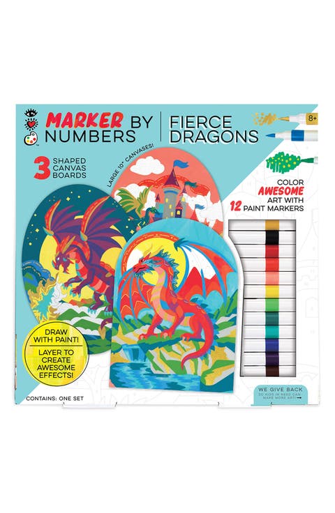 Marker by Number Fierce Dragons Activity Set