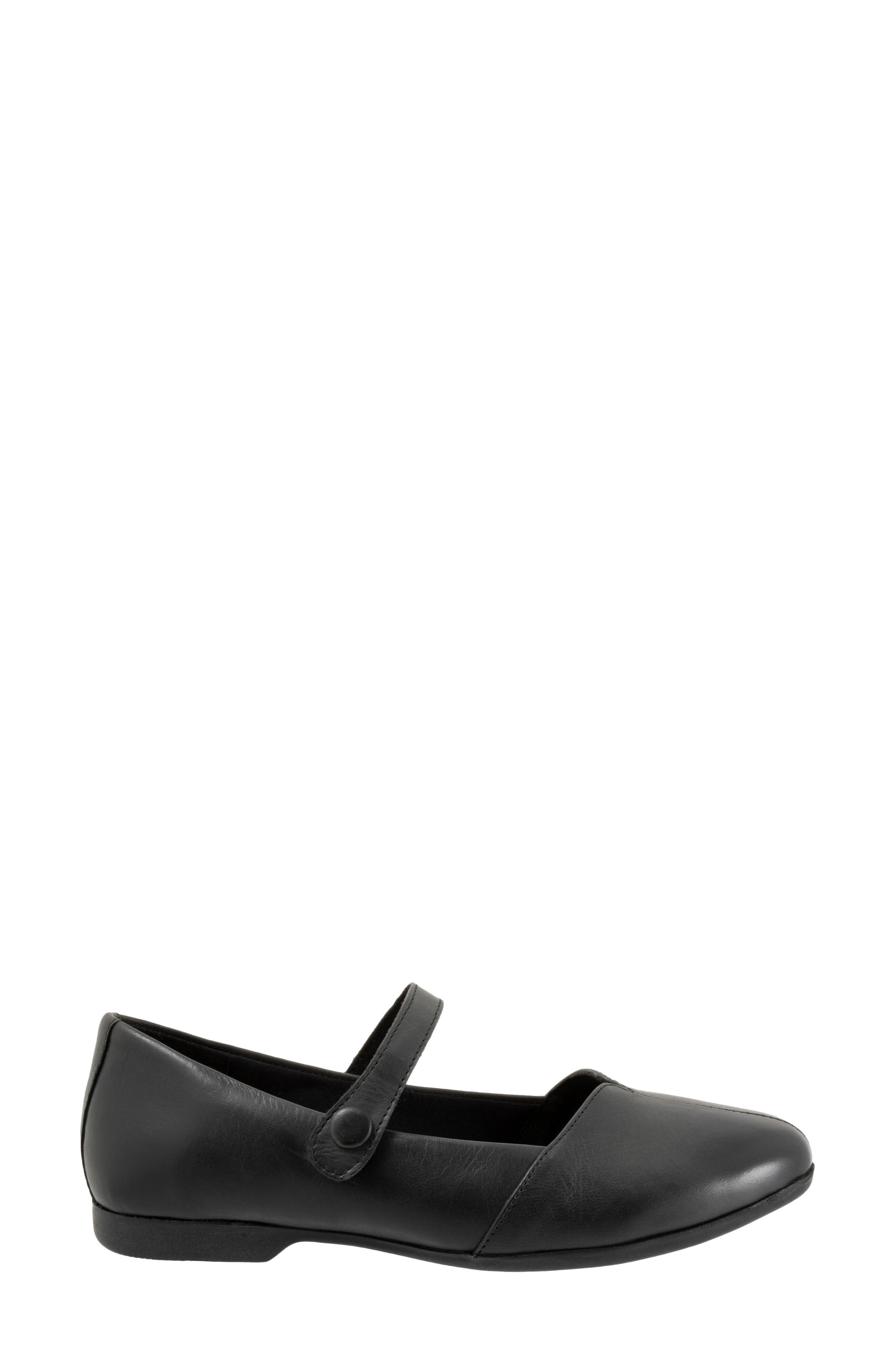 Trotters Irene Mary Jane Flat, Alternate, color, Black