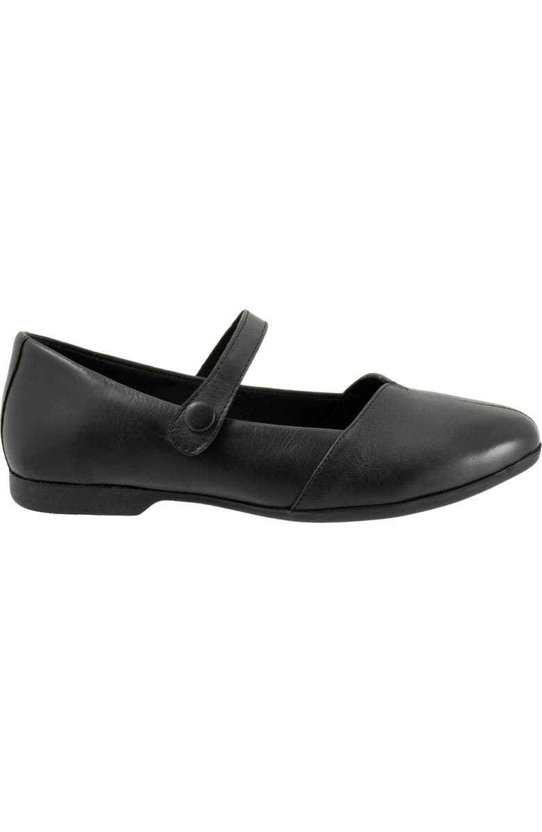Trotters Irene Mary Jane Flat, Alternate, color, Black