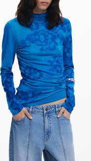 Desigual Ottawa Mock Neck Knit Shirt