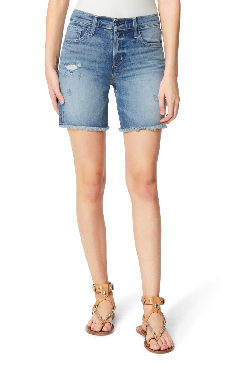 Joe's The 7-Inch Distressed Denim Bermuda Shorts, Main, color, 