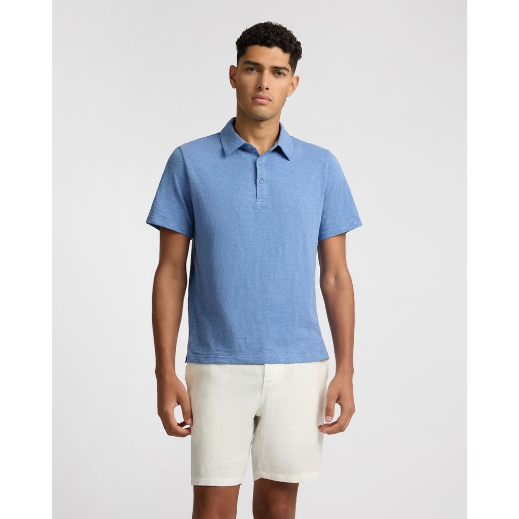Onia Heavyweight Slub Polo In Blue