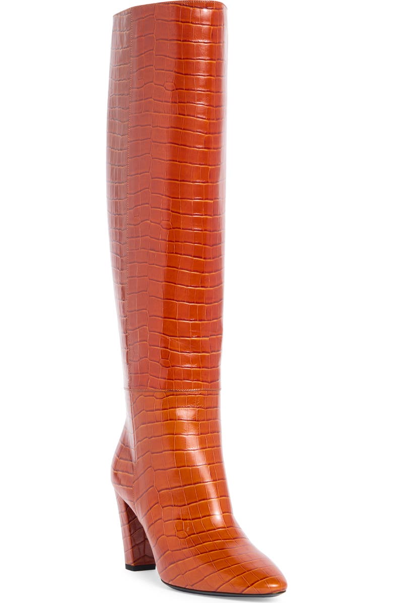 Longchamp Knee High Boot, Main, color, Cognac
