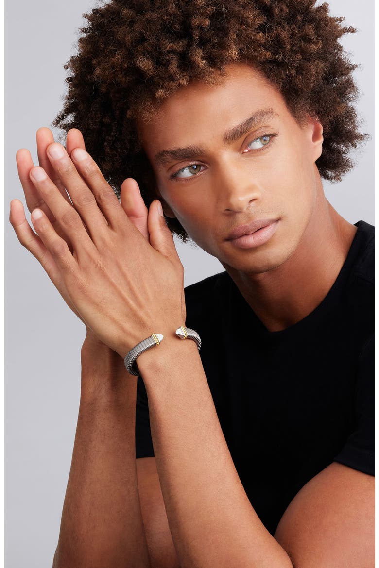 Men's Pointed Dome Bracelet, Alternate, color, TWO-TONE