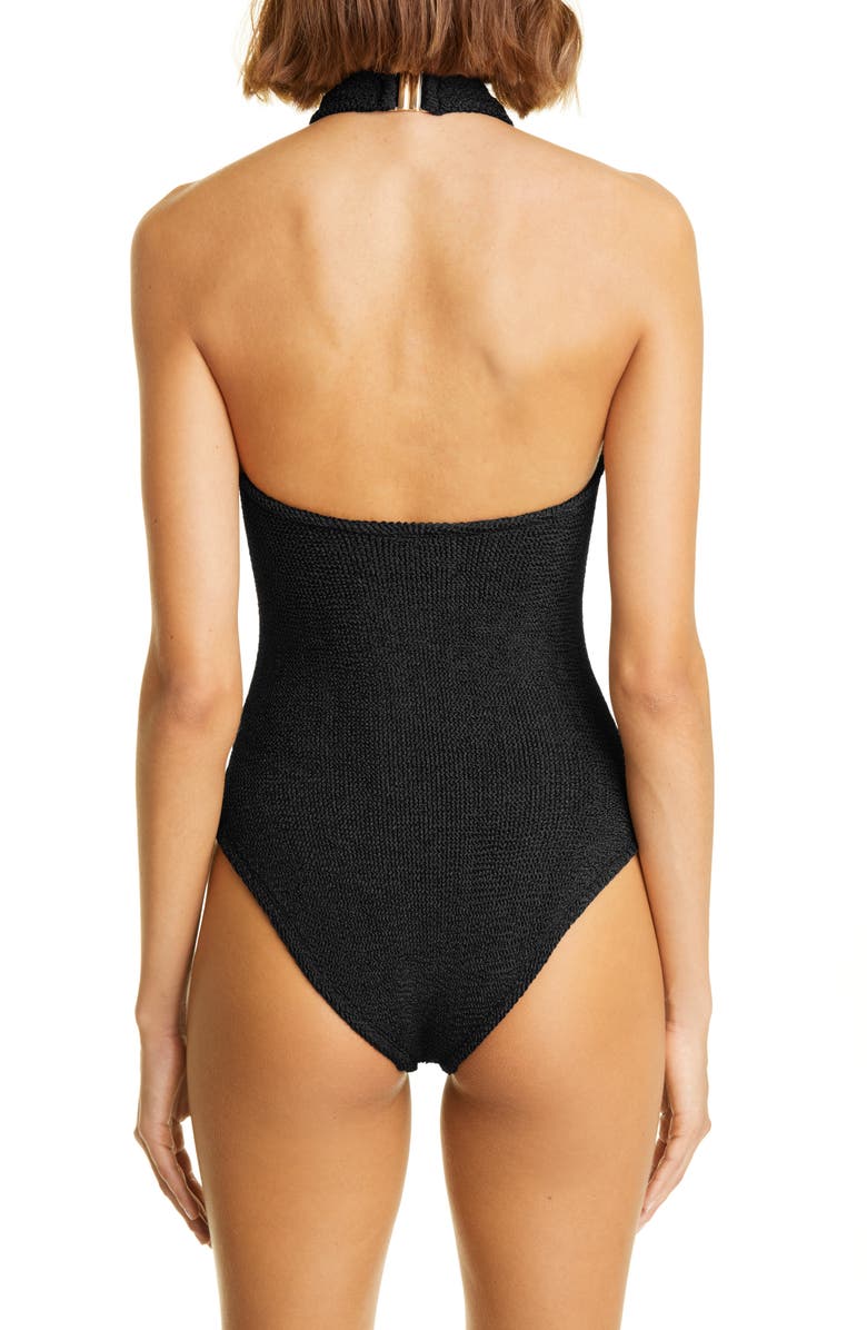 Hunza G Crinkle One-Piece Swimsuit, Alternate, color, 