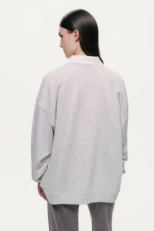 Nocturne Woven Text Logo Sweatshirt In Gray