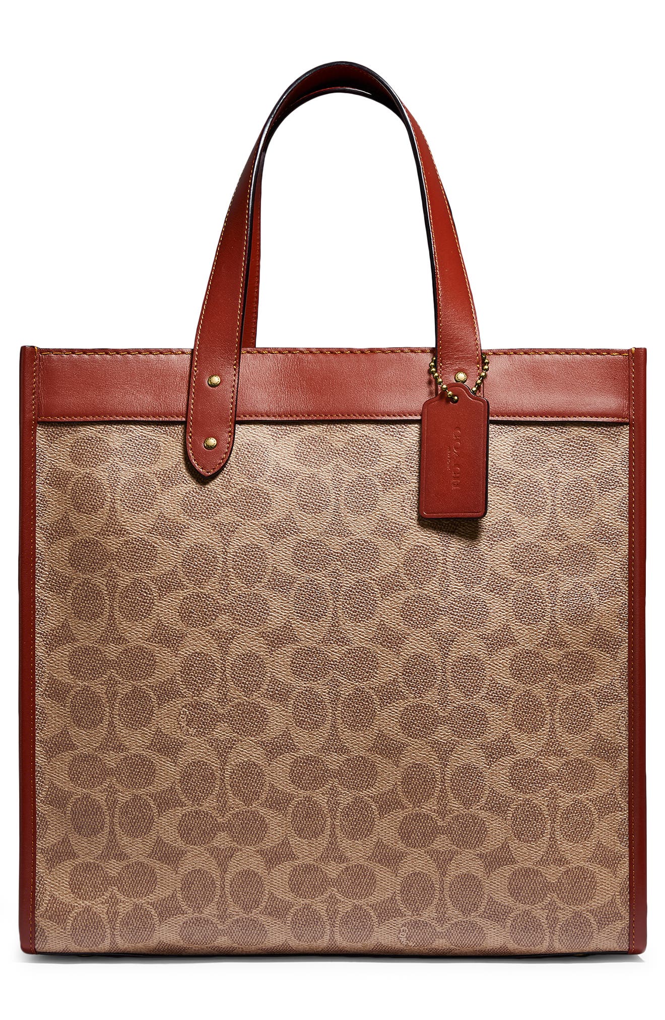 COACH Horse & Carriage Signature Coated Canvas Tote, Alternate, color, 