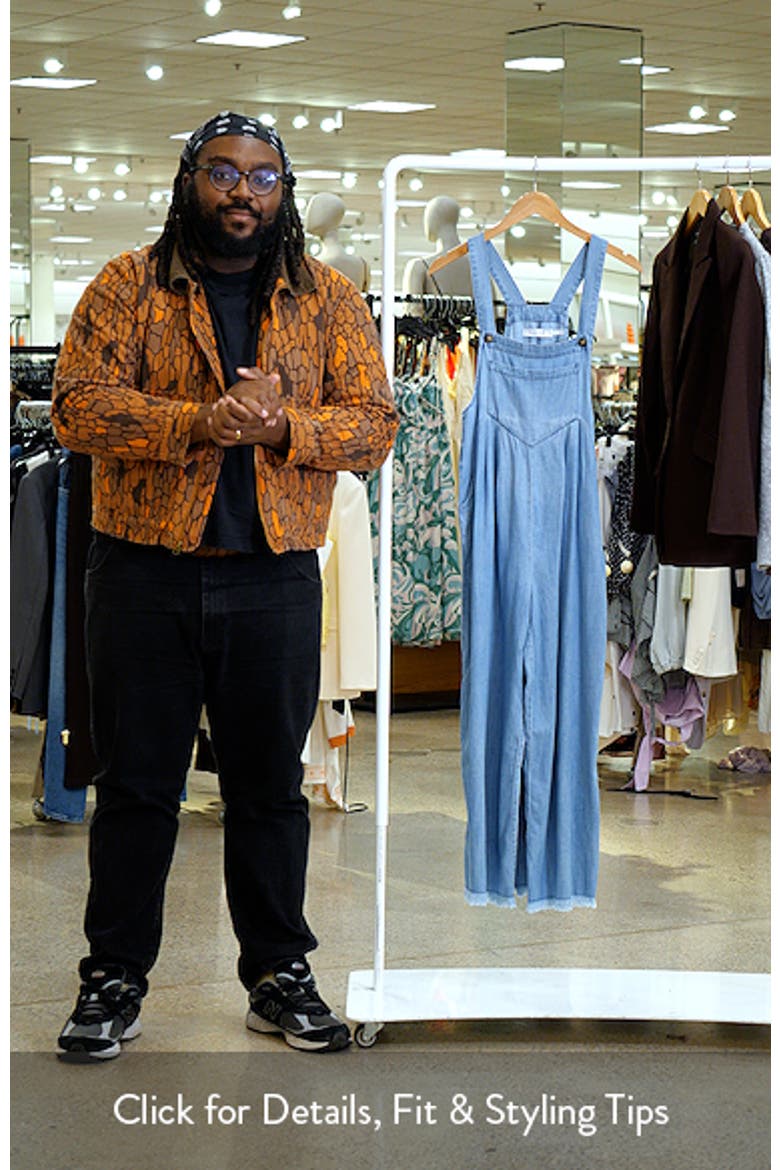 Claire Wide Leg Denim Overalls video