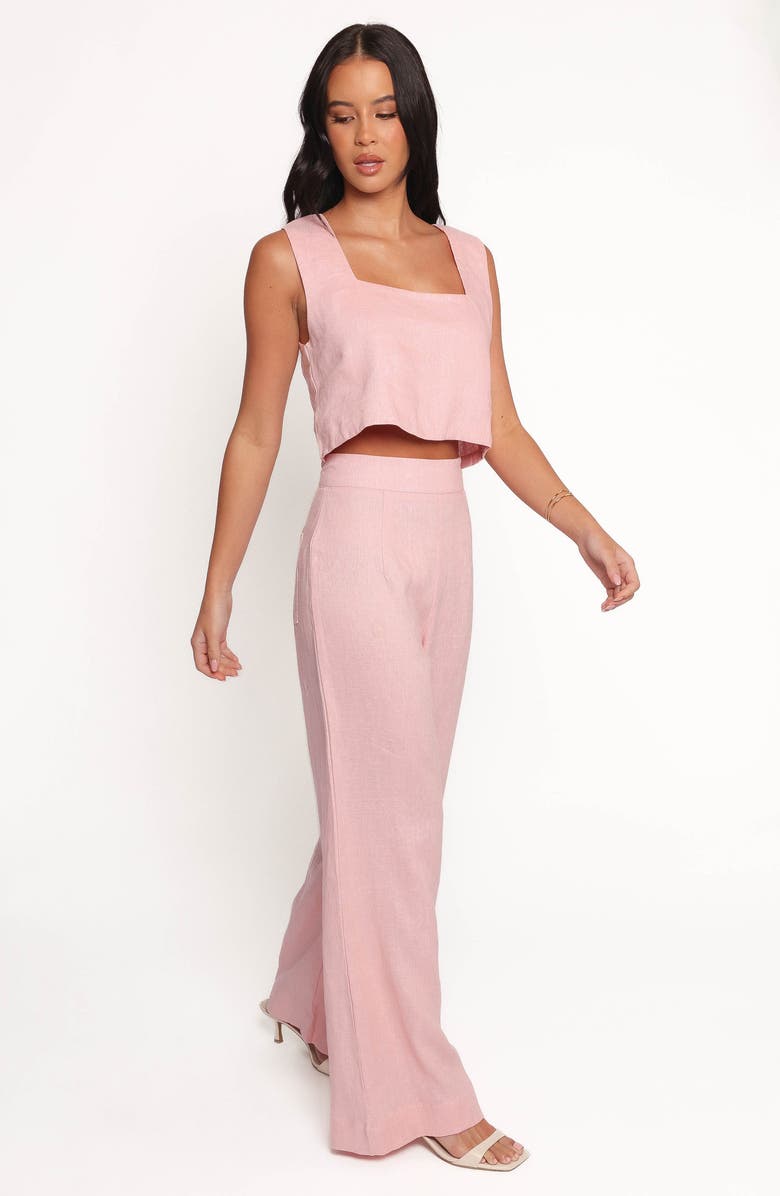Petal & Pup Devlin Wide Leg Linen Pants, Alternate, color, Blush