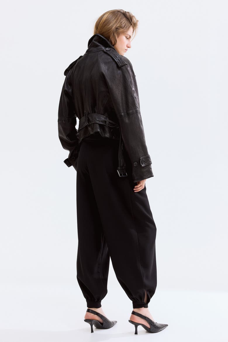 Pleated Balloon Pants, Alternate, color, Black