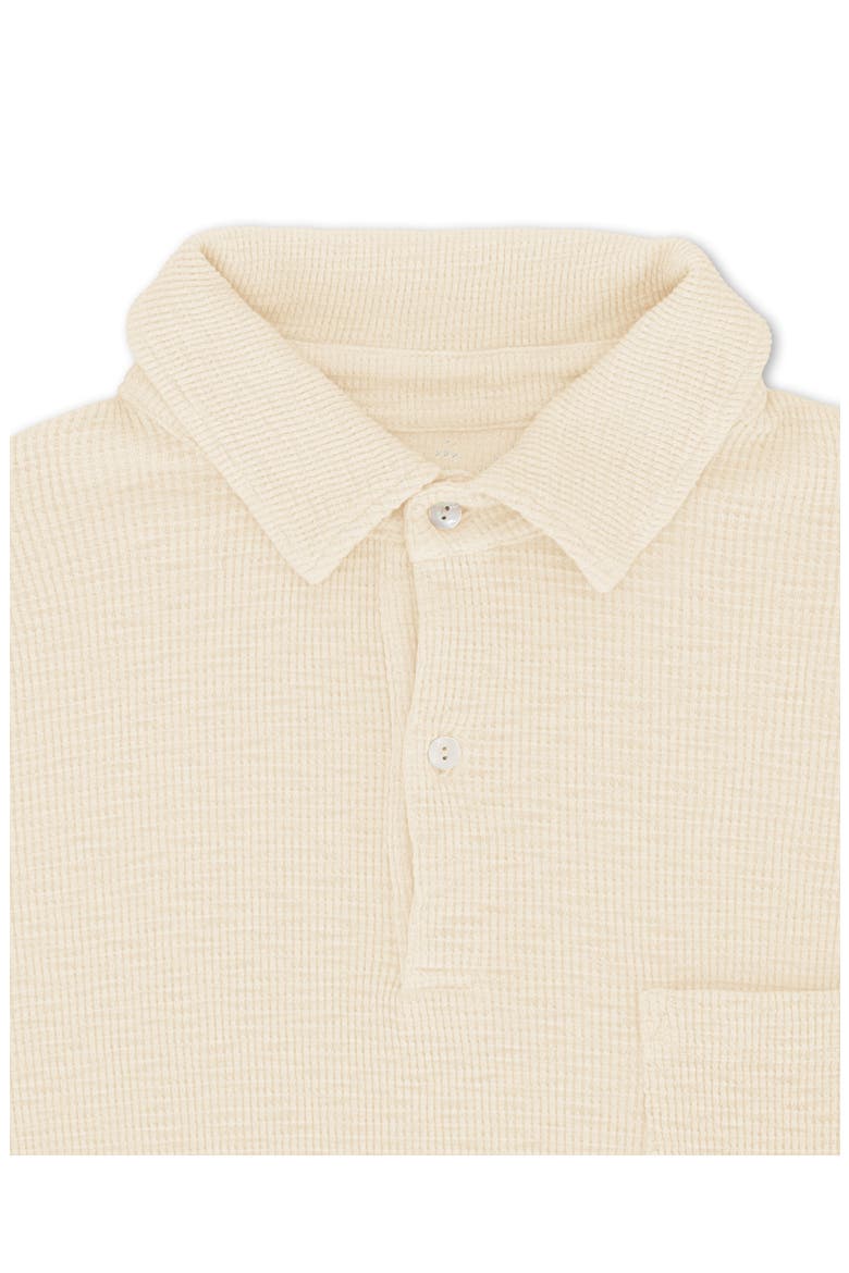 Missourim Waffle Jersey Short Sleeve Polo, Alternate, color, OFF WHITE