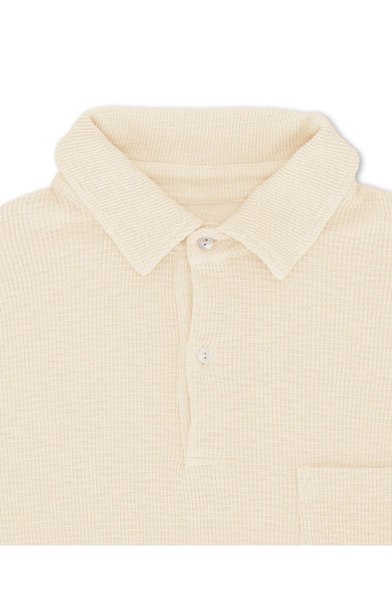Fortela Missourim Waffle Jersey Short Sleeve Polo, Alternate, color, Off White