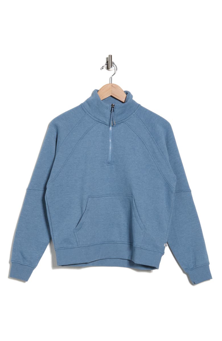 MARIKA Camila Quarter Zip Pullover, Alternate, color, Heather Bluestone
