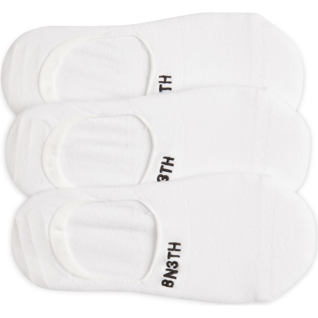 BN3TH 3-Pack Classic No-Show Socks in White  product