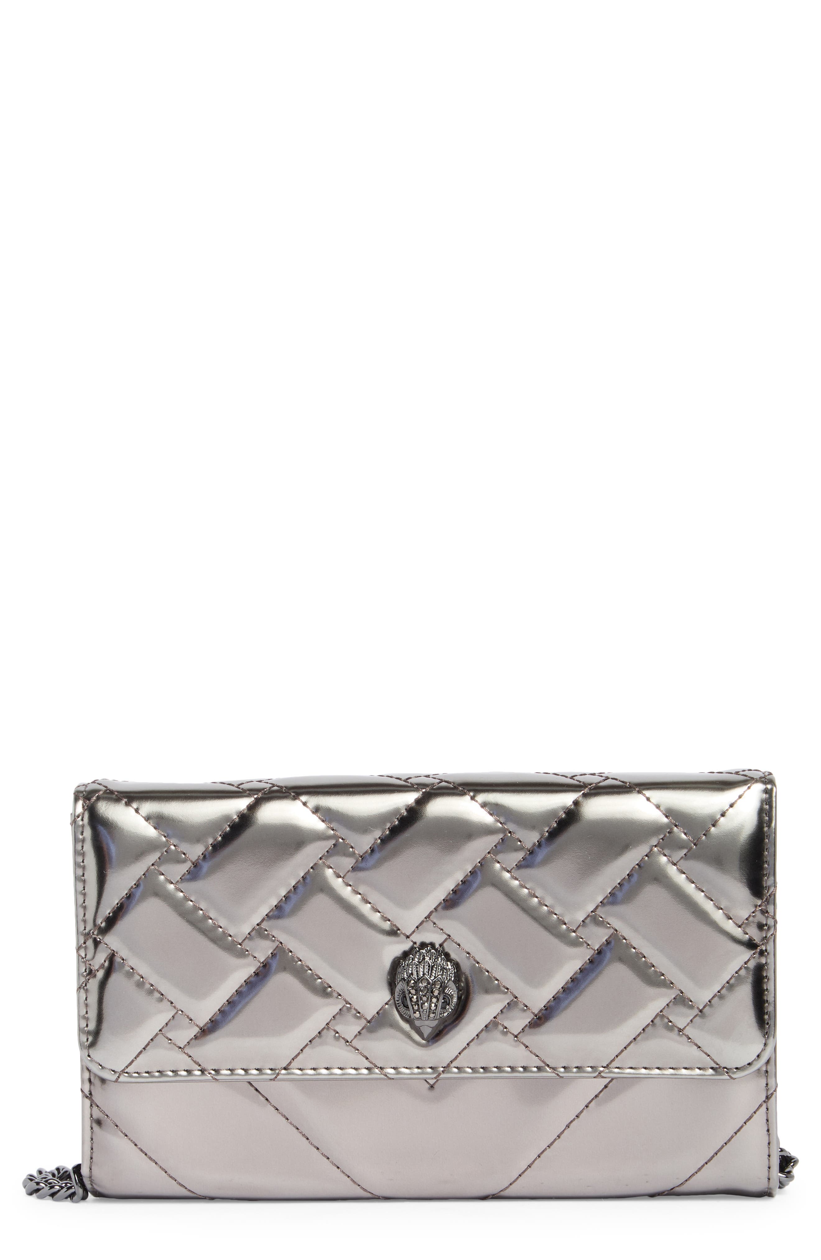 Kurt Geiger London Kensington Quilted Leather Wallet on a Chain, Main, color, 