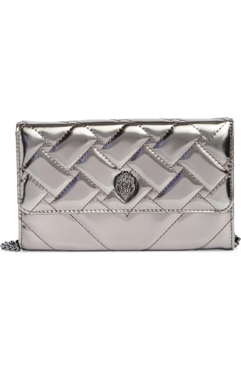 Kurt Geiger London Kensington Quilted Leather Wallet on a Chain, Main, color,
