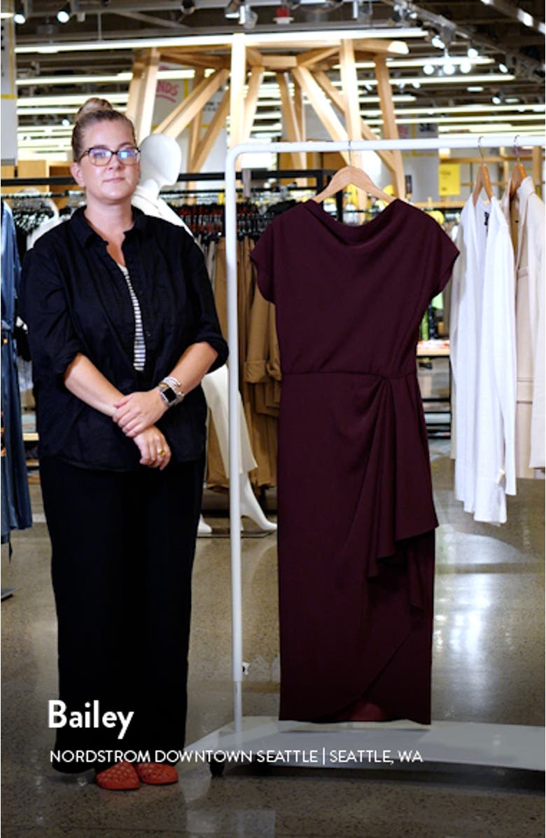 Cowl Neck Tulip Cocktail Dress, sales video thumbnail