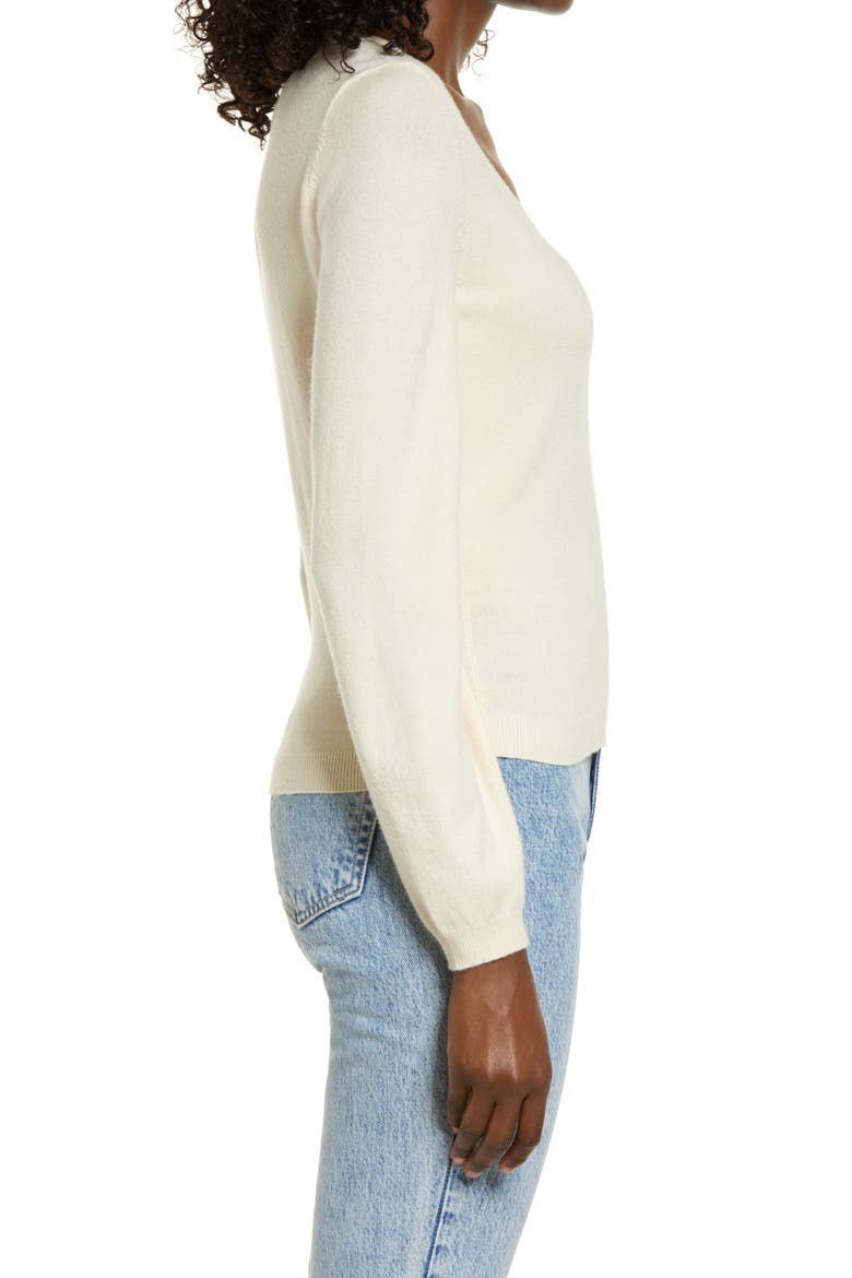 Karma V-Neck Sweater, Alternate, color, BIRCH