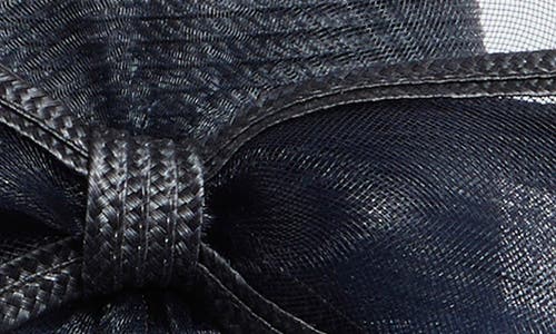 Collection Xiix Sheer Bow Wide Brim Hat In Navy