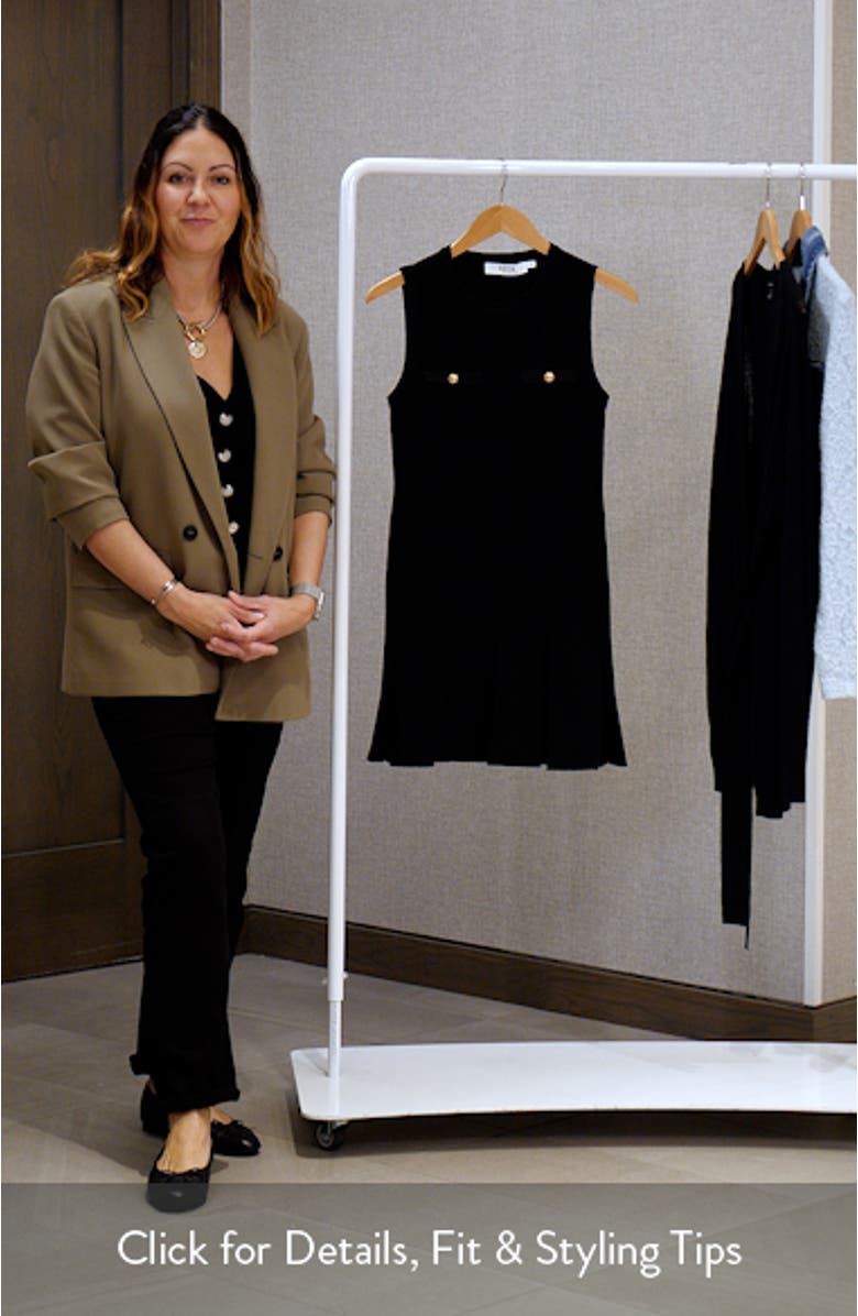 Pleated Sleeveless Sweater Minidress, sales video thumbnail