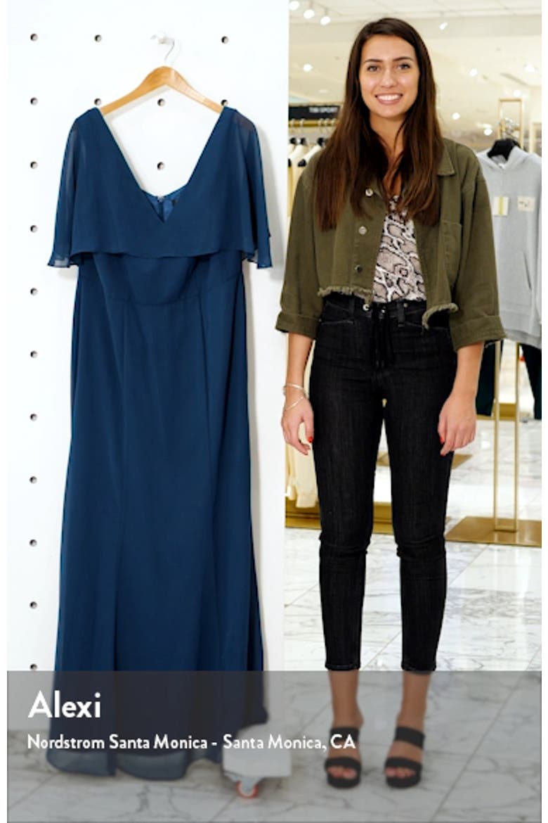 Curve Kelley Chiffon Capelet Gown video