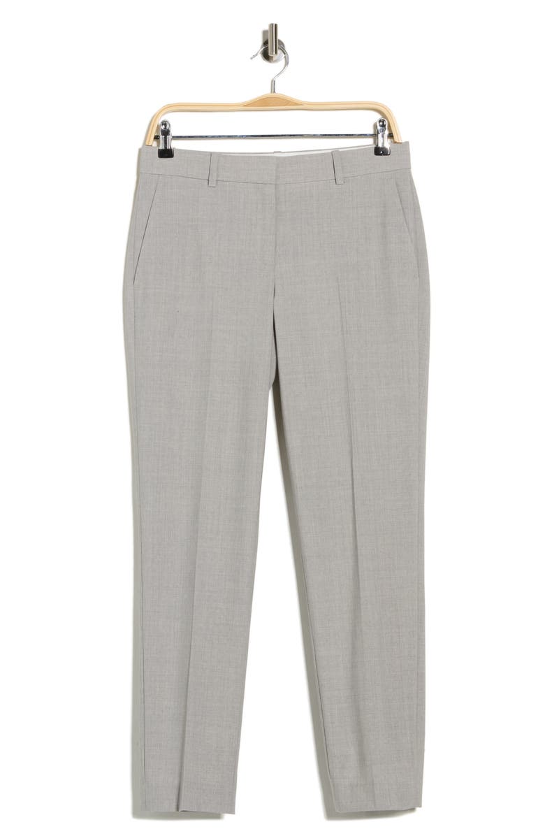 Theory Testra Trace Stretch Wool Pants, Main, color, Light Grey Melange
