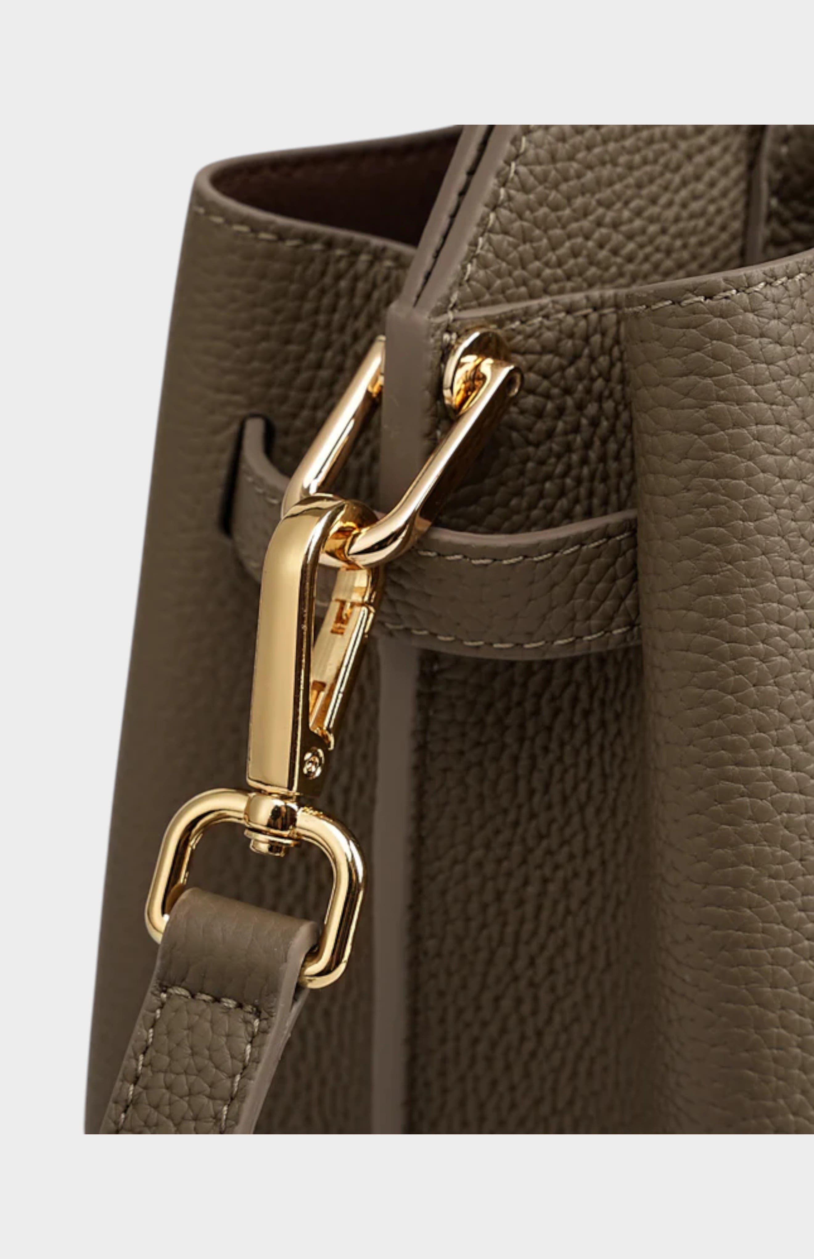 Kensington Genuine Pebble Leather Top Handle Bag, Alternate, color, Grey