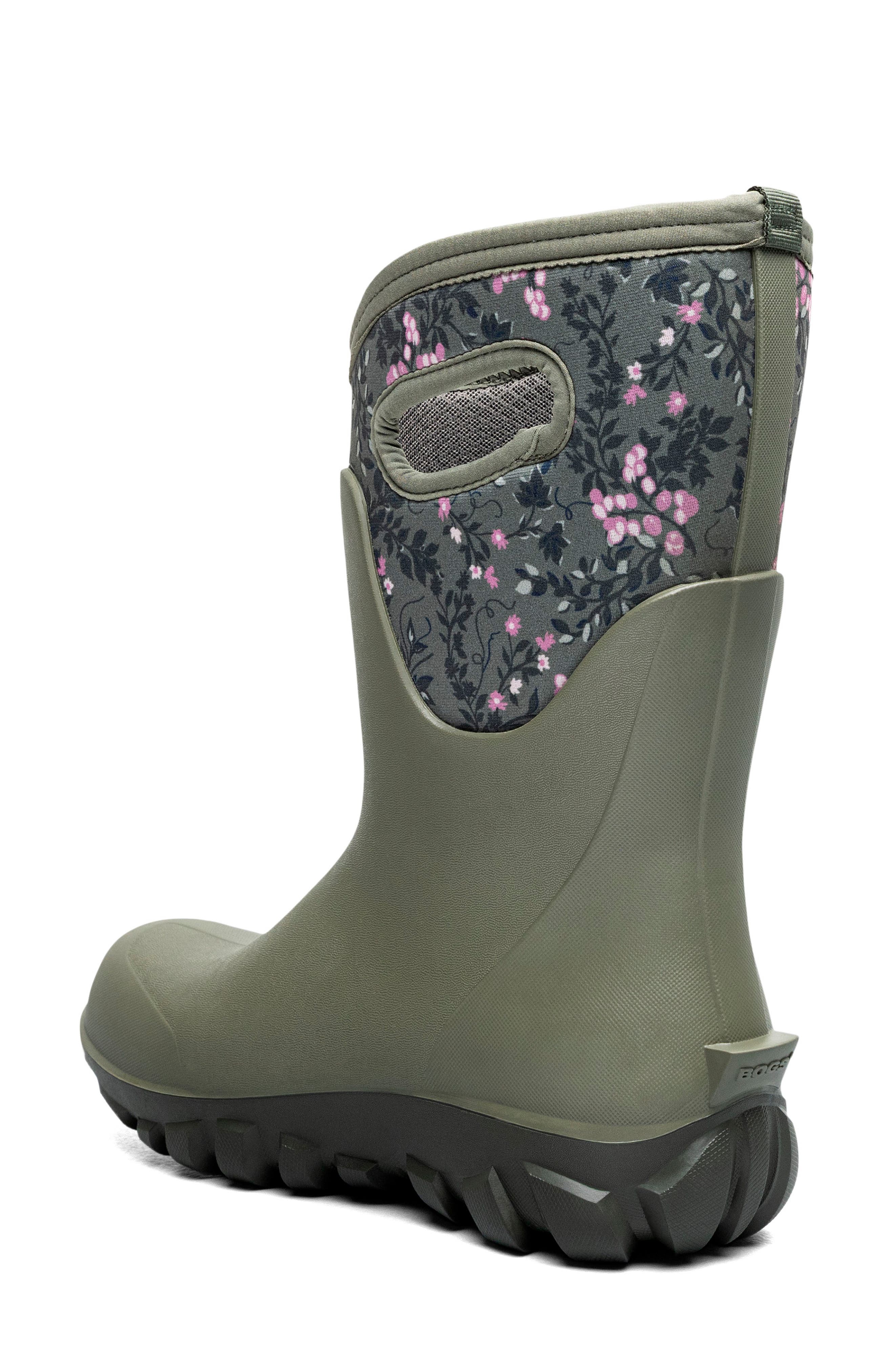 Bogs Classic Seamless Tall Rain Boot, Alternate, color, Olive Multi