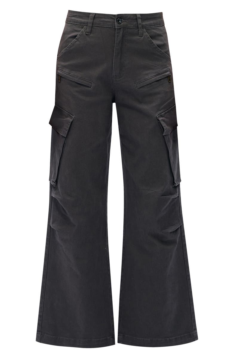 Bayeas Fann High Waist Wide Leg Cargo Jeans, Alternate, color, Gray