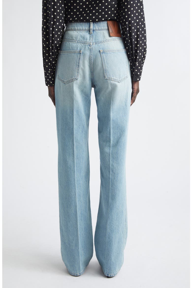 High Waist Denim Straight Leg Jeans, Alternate, color, DENIM