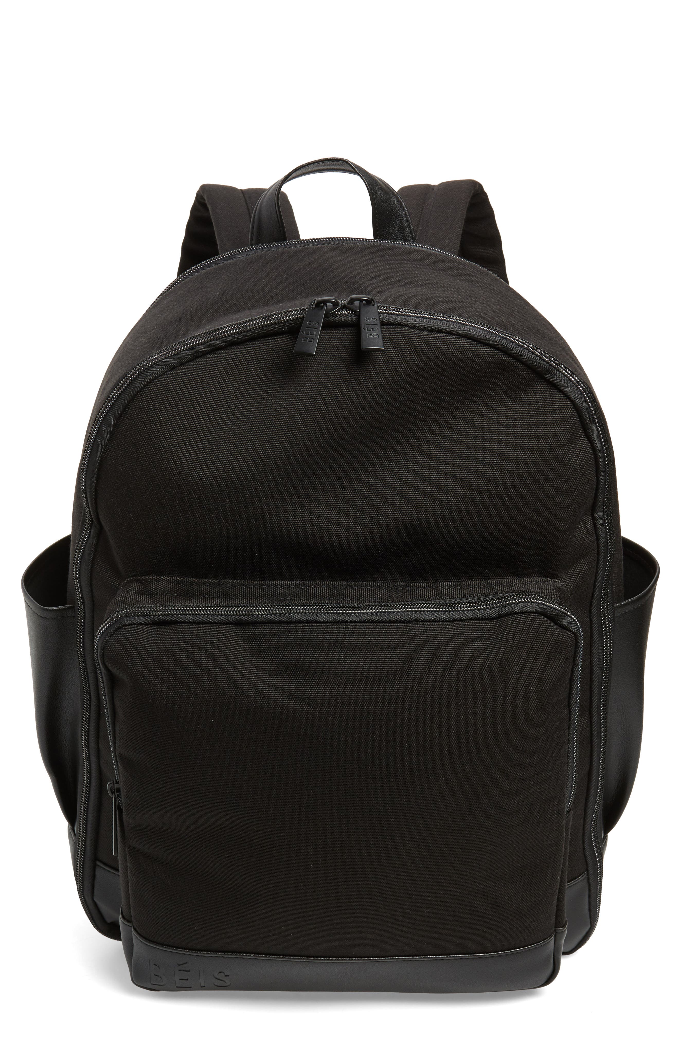 Béis The Travel Backpack, Main, color, Black