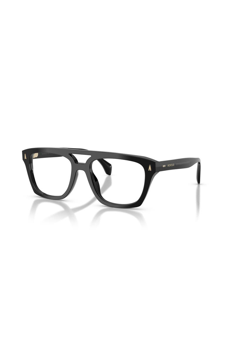 Moncler 53mm Rectangle optical glasses, Main, color, Black