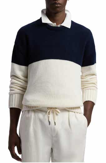 Relaxed Fit Color-Blocked Sweater