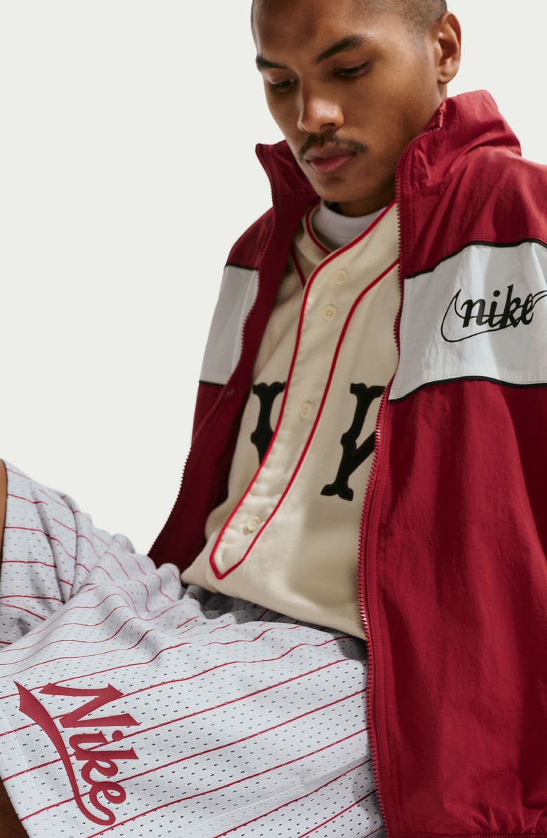 Nike Sportswear Club Flow Shorts, Alternate, color, Photon Dust/ Team Crimson