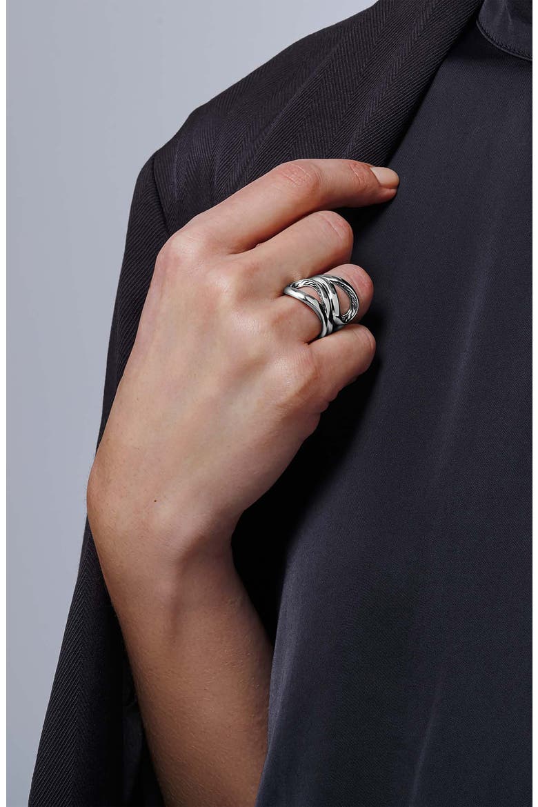 Asli Classic Chain Link Ring, Alternate, color, SILVER