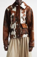 Brandon Maxwell The Blaine Genuine Calf Hair Jacket