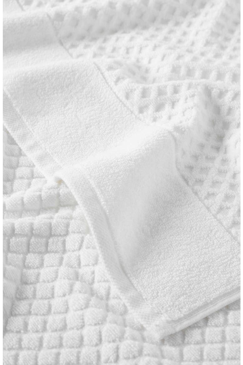 Diamond Waffle Texture 6-Piece Towel Set, Alternate, color, OPTIC WHITE