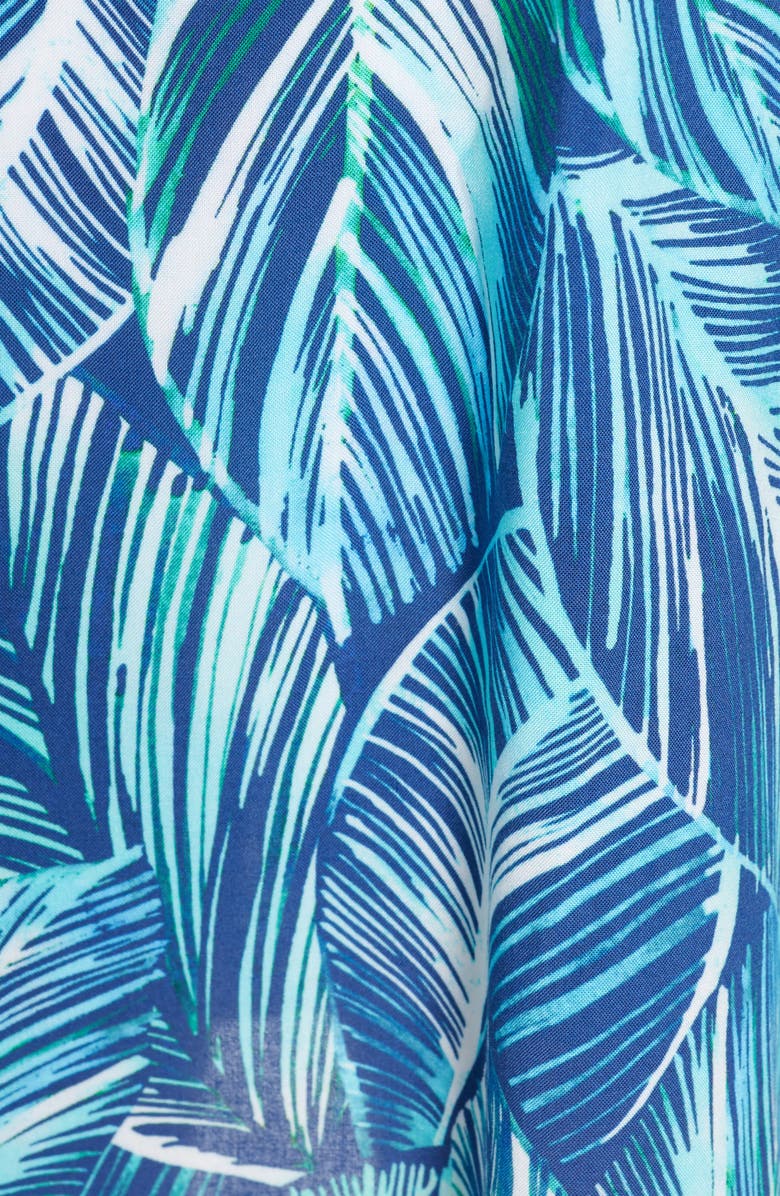 La Blanca Sketched Leaves Long Sleeve Tunic Cover-Up, Alternate, color, 