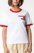 Colourful Rebel Logo Wave Ringer Boxy Tee