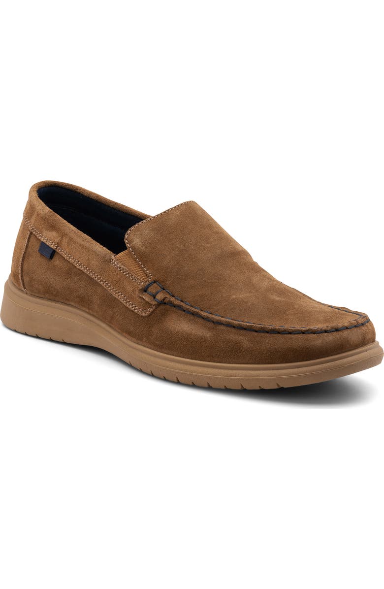ara Lagrange Moc Toe Loafer, Main, color, Brown Suede