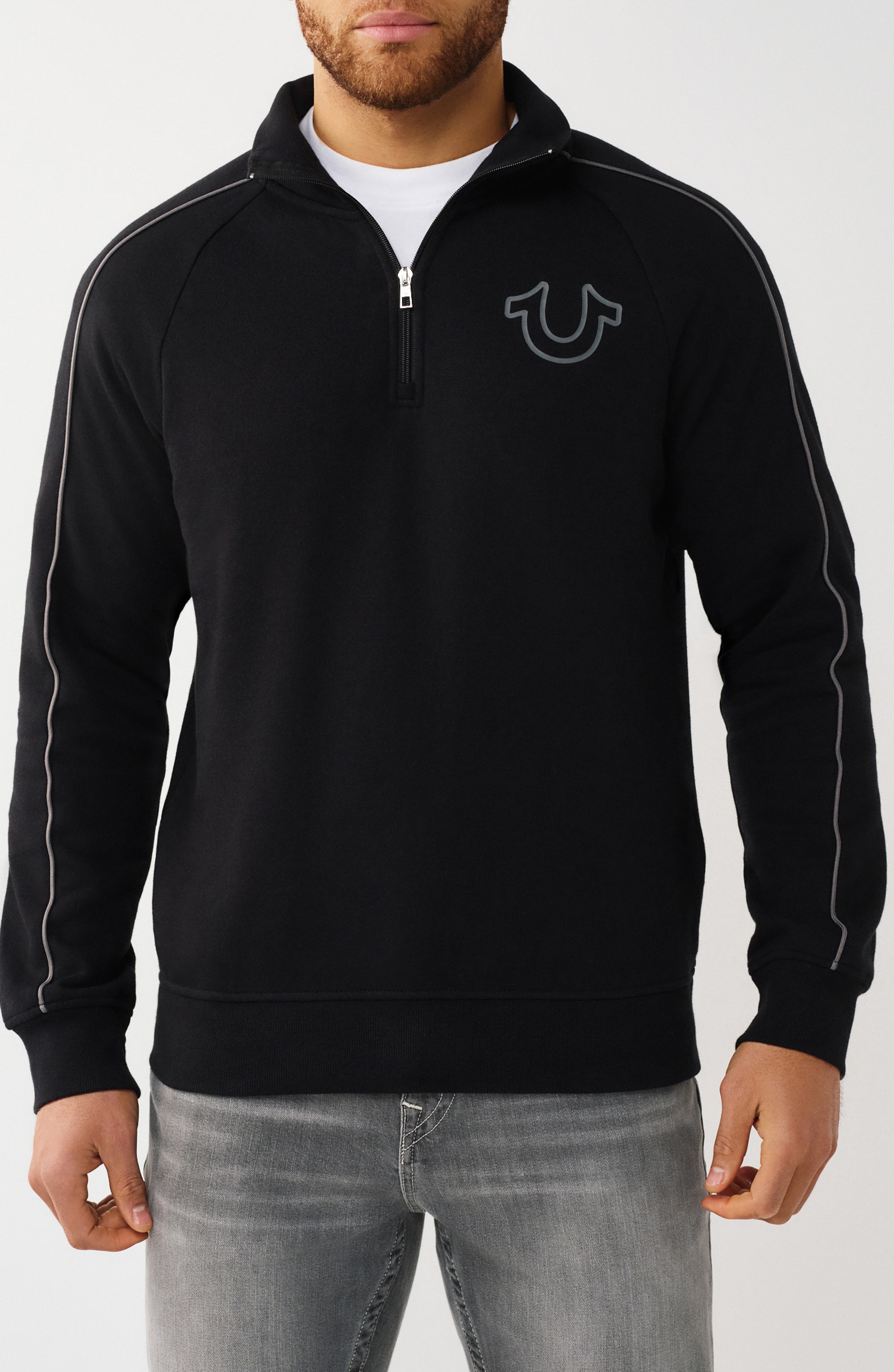 True Religion Quarter Zip Track Pullover