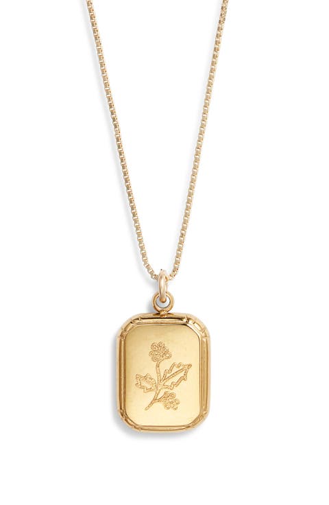 Audrey Birth Flower Pendant Necklace