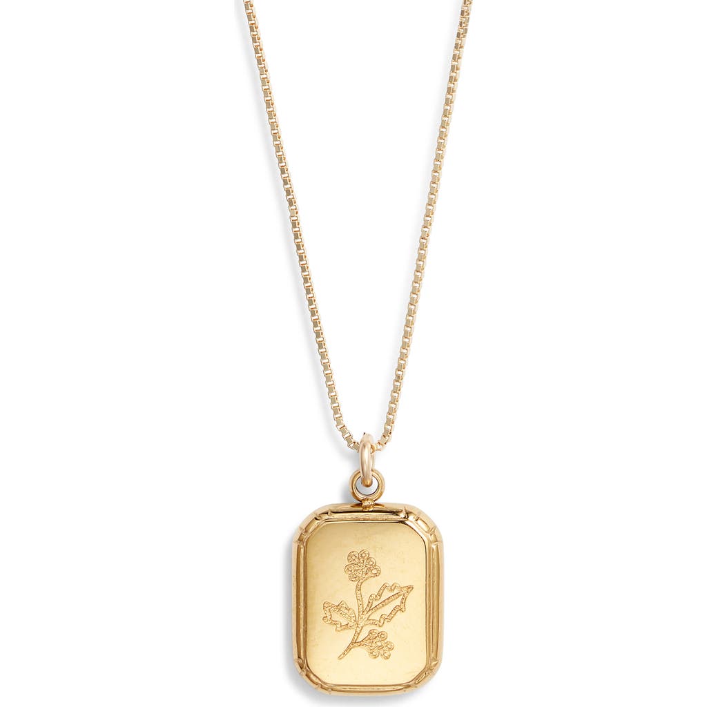 Set & Stones Audrey Birth Flower Pendant Necklace In Gold
