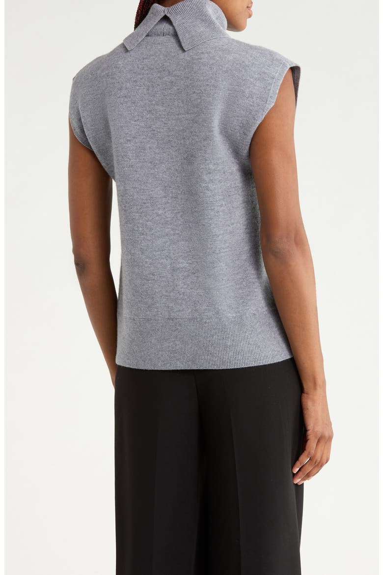 Contro Turtleneck Sweater Vest, Alternate, color, GREY