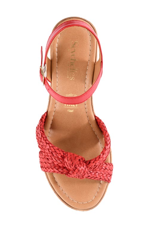 Seychelles Musical Platform Heeled Sandals In Red