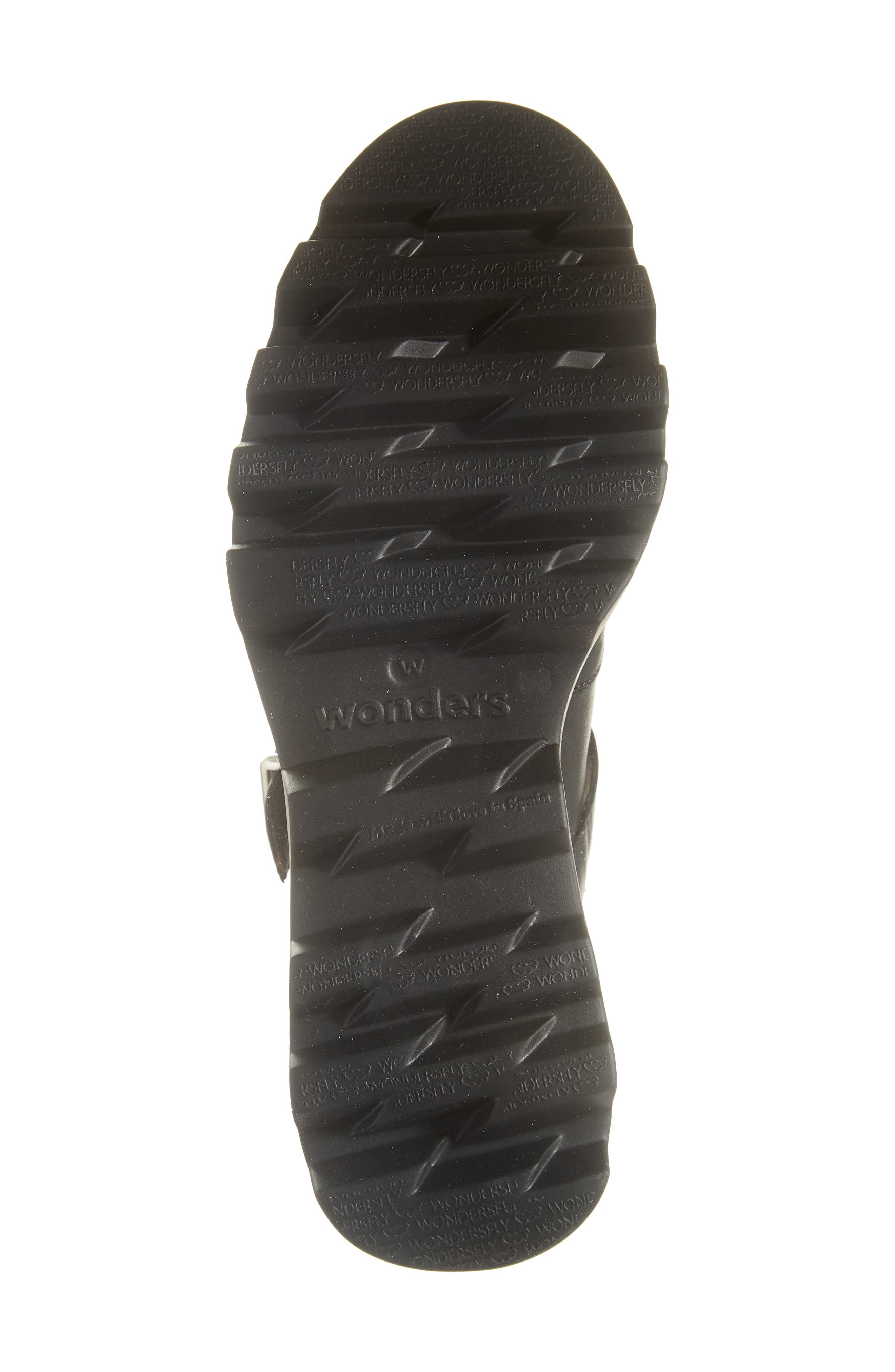 Wonders Wedge Mary Jane, Alternate, color, Black Leather